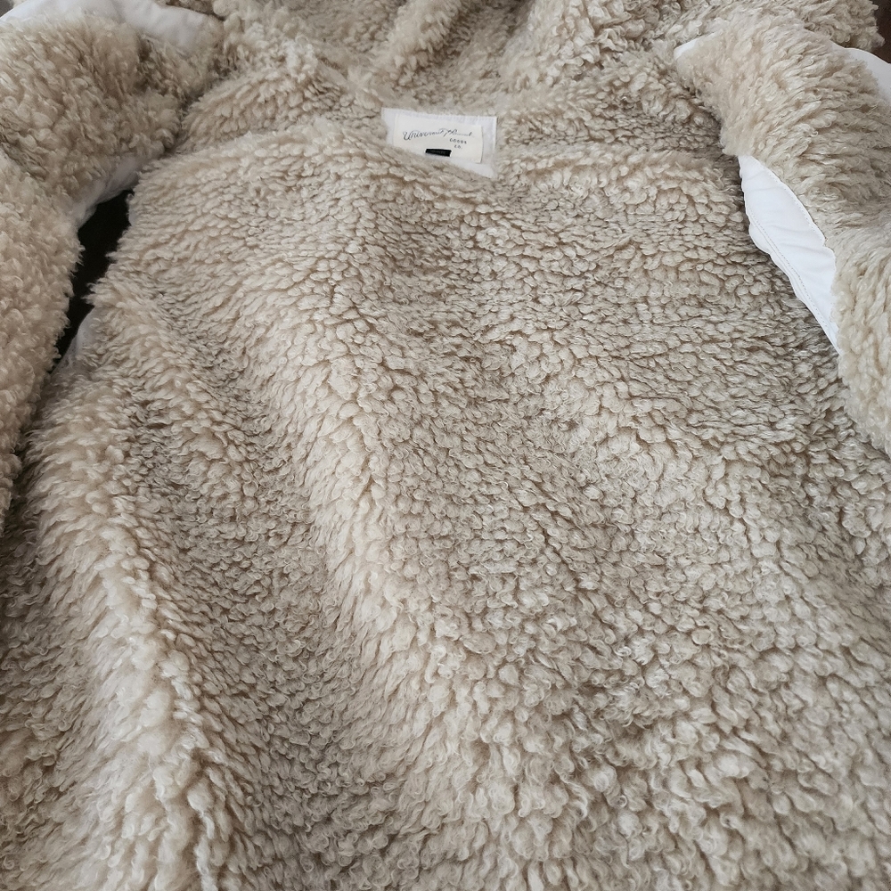 Universal Thread Faux Fur Puffer Vest NWT Teddy Cream - Picture 5 of 11